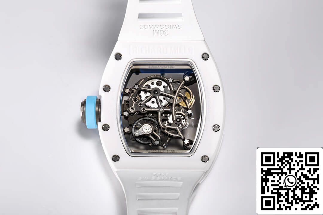 Richard Mille RM-055 1:1 Best Edition BBR Factory White Ceramic Case