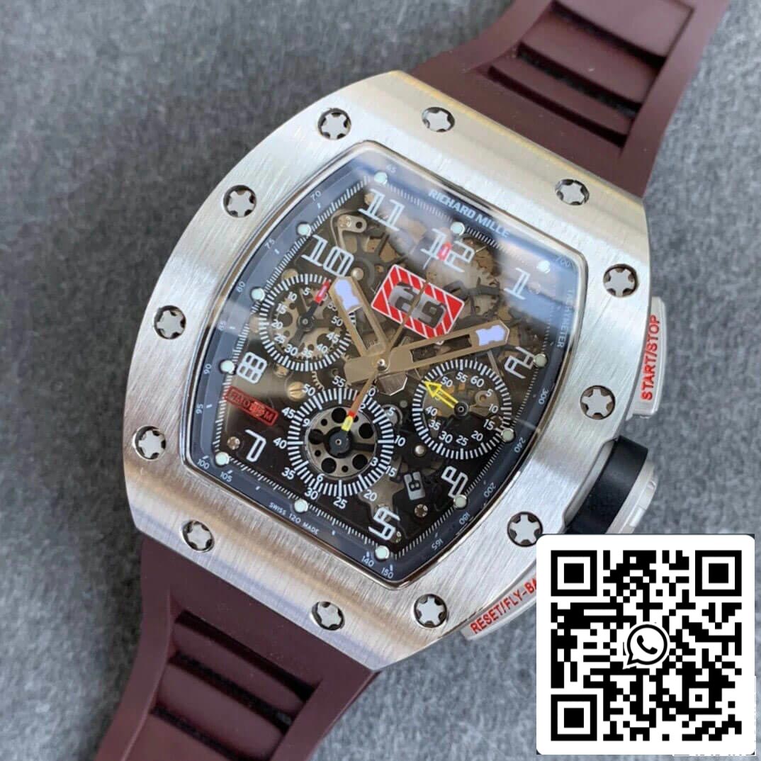 Richard Mille RM11 1:1 Meilleure édition KV Factory Bracelet marron titane