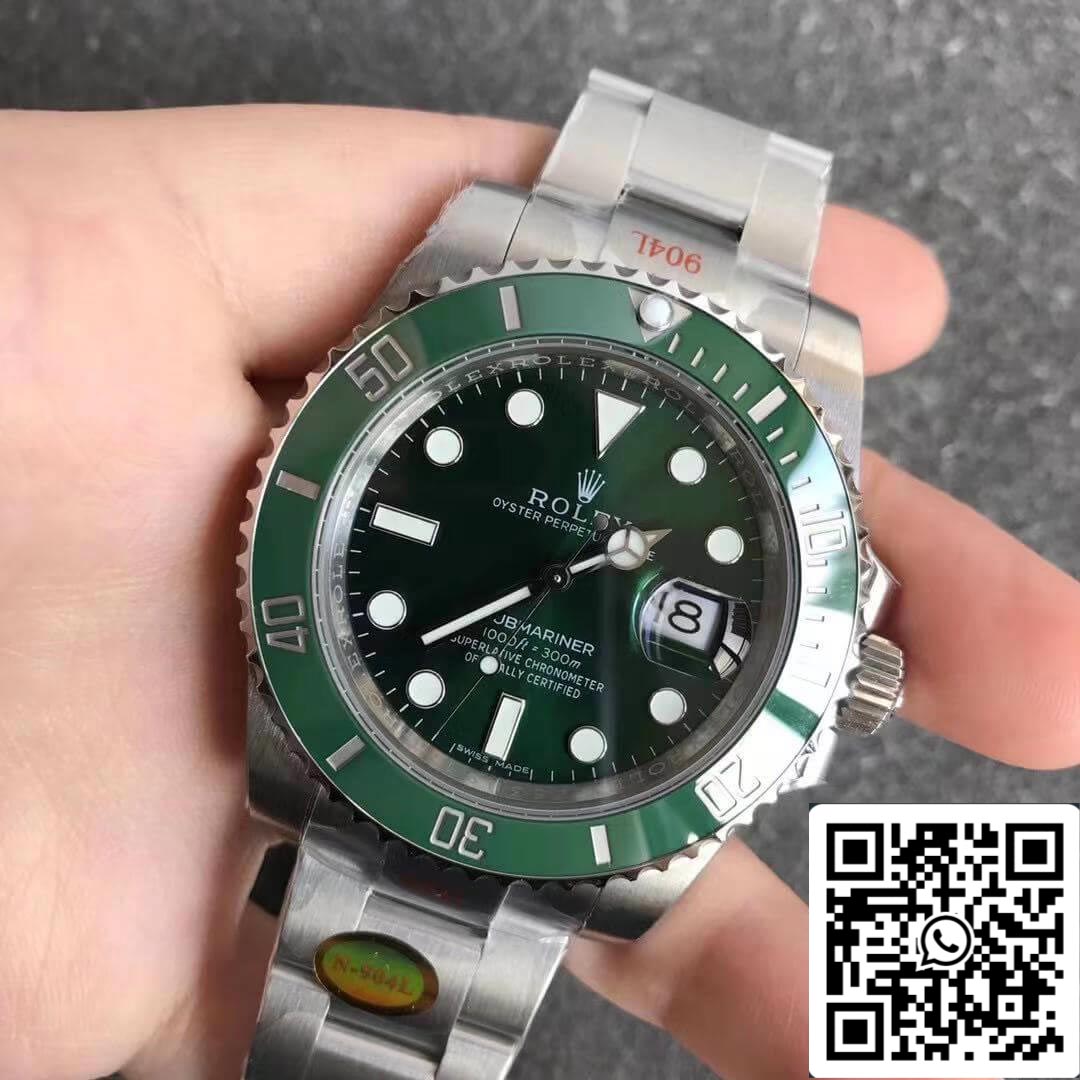 Rolex Submariner 116610LN 1:1 Mejor Edición Noob Factory V12 Círculo Verde