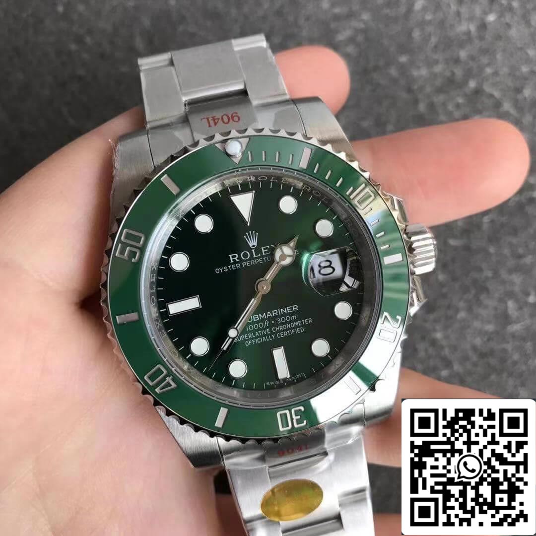 Rolex Submariner 116610LN 1:1 Mejor Edición Noob Factory V12 Círculo Verde