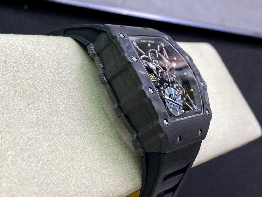 Richard Mille RM035-02 1:1 Meilleure édition KU Factory Bracelet noir en fibre de carbone 