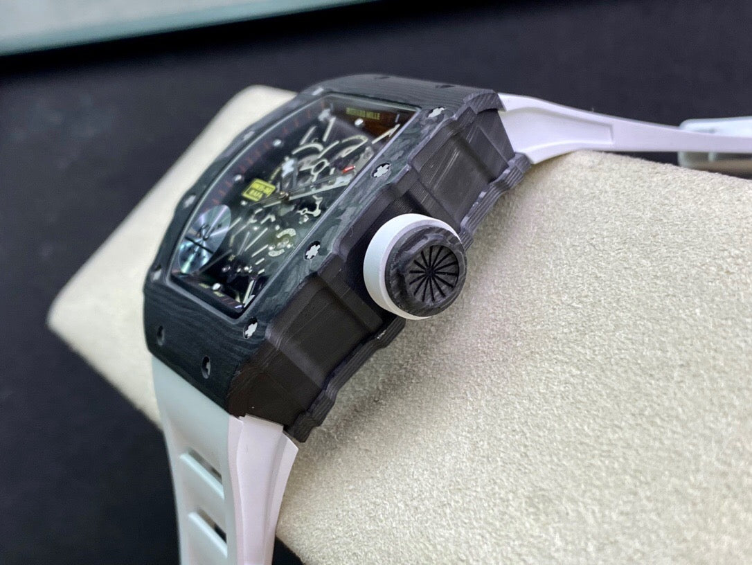 Richard Mille RM035-02 1:1 Meilleure édition KU Factory Bracelet blanc en fibre de carbone 