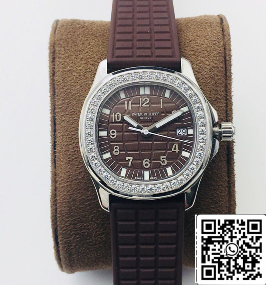 Patek Philippe Aquanaut 5067A-023 Movimento al quarzo 1:1 Migliore edizione PPF Cinturino marrone di fabbrica