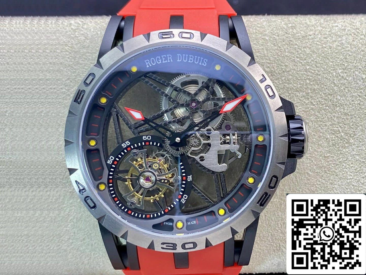 Roger Dubuis Excalibur RDDBEX0549 1:1 Meilleure édition BBR Factory Tourbillon Cadran Squelette