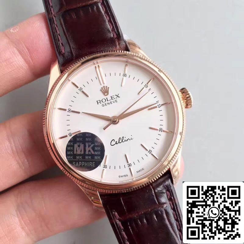 Rolex Cellini 50505 MKS Factory 1:1 Meilleure édition suisse ETA3132 Cadran blanc