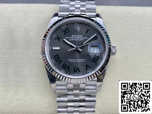 Rolex Datejust M126234-0045 36MM 1:1 Melhor Edição VS Mostrador Cinza de Fábrica