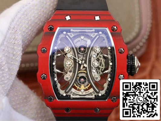 Richard Mille RM53-01 1:1 Best Edition KV Factory TPT Carbon Fiber Black Strap