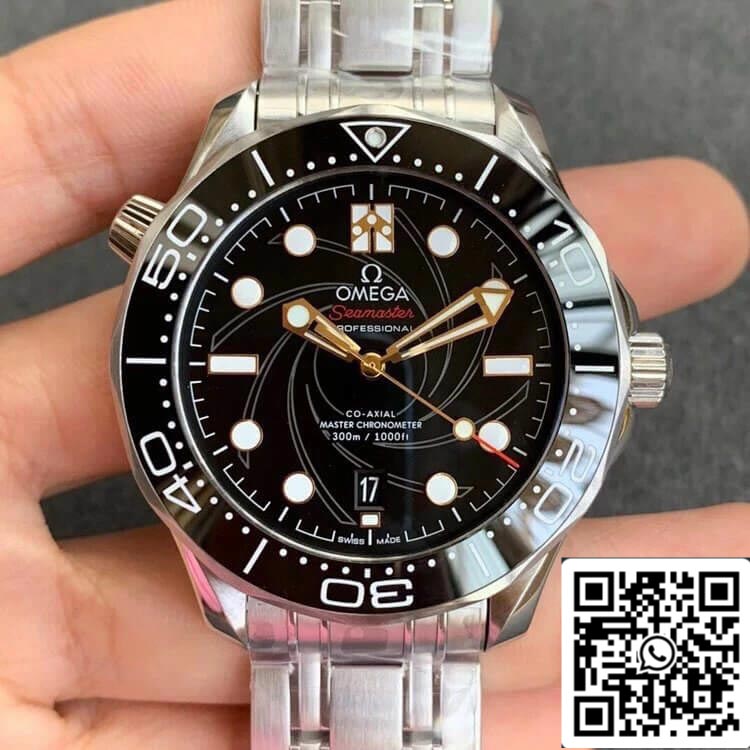 Omega Seamaster Diver 300M 210.22.42.20.01.004 1:1 Melhor Edição OU Mostrador Preto de Fábrica