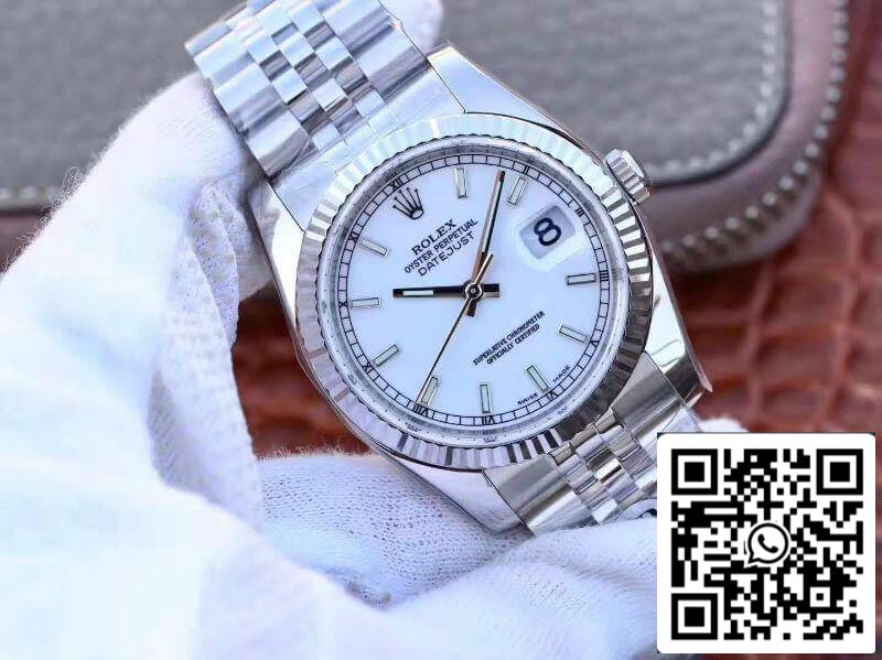 Rolex Datejust 36mm 116234 AR Factory 1:1 Best Edition Swiss ETA3135 White Dial