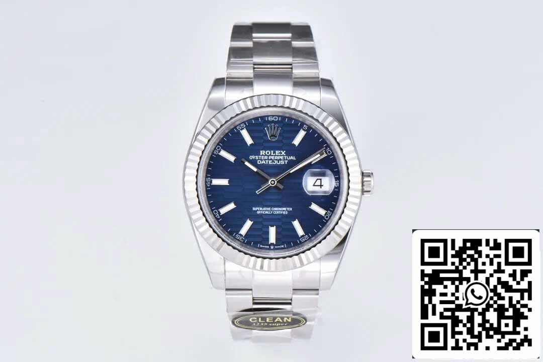 Rolex Datejust 41MM M126334-0031 1:1 Melhor Edição Clean Factory Mostrador Azul