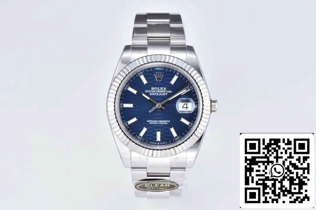 Rolex Datejust 41MM M126334-0031 1:1 Melhor Edição Clean Factory com mostrador azul pulseira de ostra