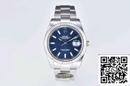 Rolex Datejust 41MM M126334-0031 1:1 Best Edition Clean Factory Blue Dial Oyster Strap