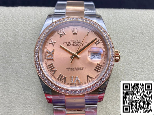 Rolex Datejust M126281RBR-0016 1:1 Melhor Edição EW Factory Mostrador Rosa