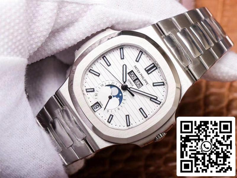 Patek Philippe Nautilus 5726/1A-010 1:1 Meilleure édition PF Factory Cadran blanc Suisse ETA324