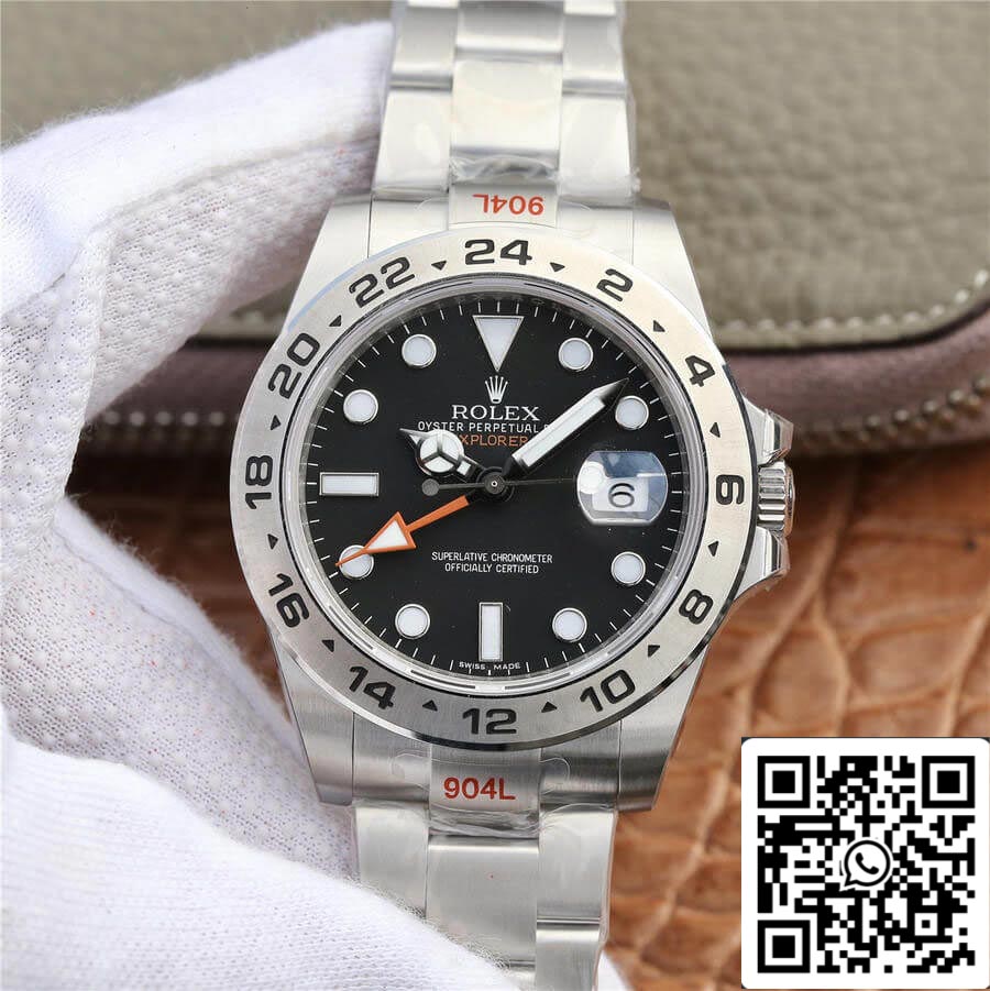 Rolex Explorer M216570-0002 1:1 Melhor Edição GM Factory V4 mostrador preto