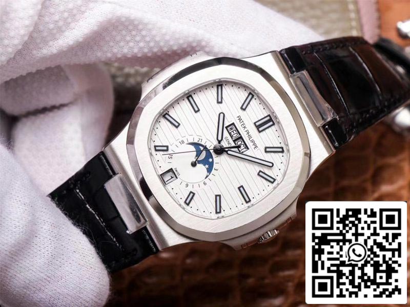 Patek Philippe Nautilus 5726/1A-010 1:1 Meilleure édition PF Factory Bracelet noir Suisse ETA324