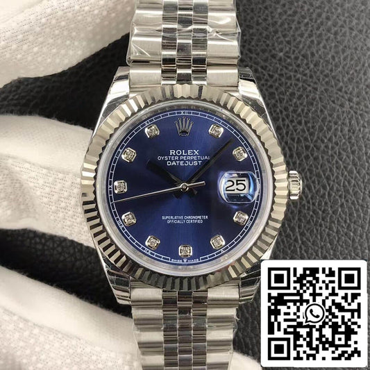 Rolex Datejust M126234-0037 1:1 Meilleure édition EW Factory Cadran bleu