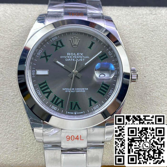 Rolex Datejust M126300-0013 41MM 1:1 Best Edition EW Factory mostrador cinza escuro