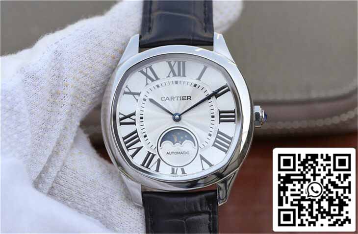 Drive De Cartier Moonphase WSNM0008 1:1 Meilleure édition en acier inoxydable