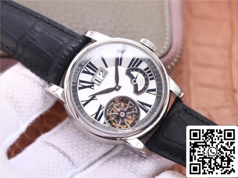 Roger Dubuis Hommage RDDBHO0568 Tourbillon 1:1 Melhor Edição JB Factory Mostrador Branco Suíço RD540