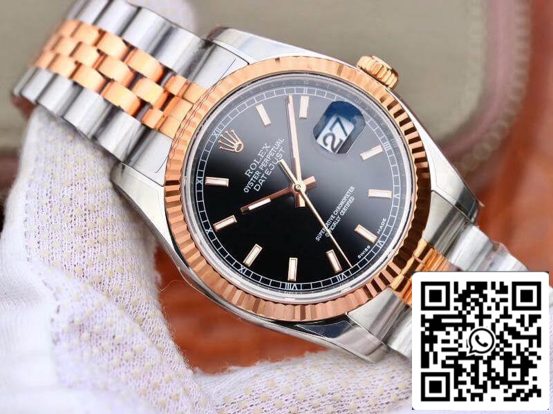 Rolex Datejust 36MM 126201 AR Factory 1:1 Meilleure édition suisse ETA3135 Cadran noir