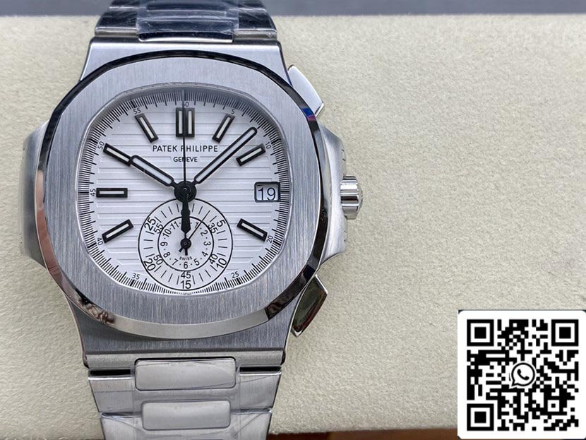 Patek Philippe Nautilus 5980/1A-019 1:1 Mejor Edición PPF Esfera Blanca de Fábrica