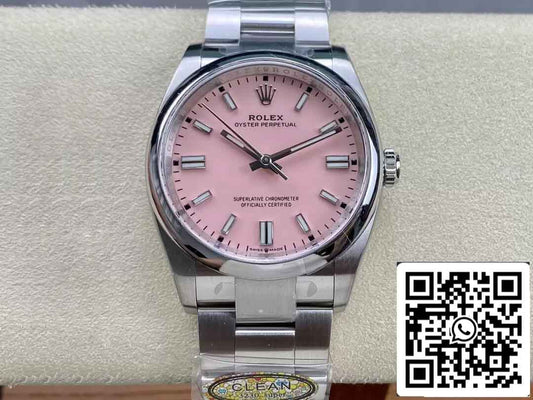 Replik Rolex Oyster Perpetual M126000-0008 36MM Sauberes Fabrikrosa Zifferblatt