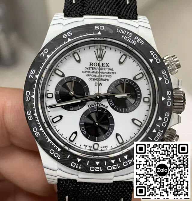 Rolex Daytona 1:1 Best Edition Diw Factory NTPT Carbonfaser weißes Zifferblatt