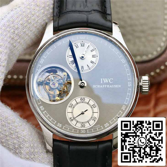 IWC Português IW544603 ZF Factory 1:1 Best Edition Tourbillon Mostrador Cinzento