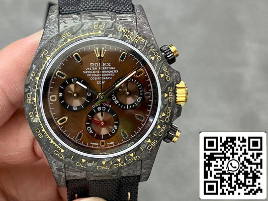 Rolex Daytona Cosmograph 1:1 Mejor edición Noob Factory Diw Versión personalizada Esfera marrón