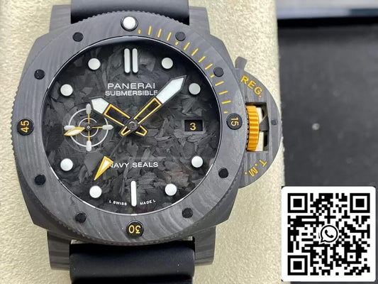 Panerai Submersible PAM1324 1:1 Meilleure édition VS Boîtier en fibre de carbone d'usine