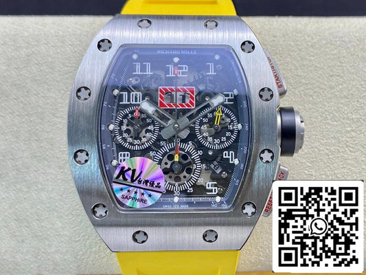 Richard Mille RM11 1:1 Meilleure édition KV Factory Bracelet jaune titane