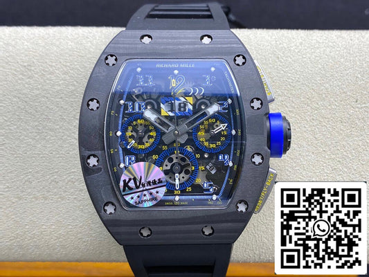 Richard Mille RM-011 1:1 Meilleure édition KV Factory Fibre de carbone