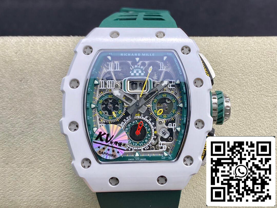 Richard Mille RM011-03 1:1 Mejor Edición KV Factory Correa Verde