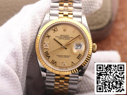 Rolex Datejust 126233 1:1 Meilleure édition EW Factory Cadran doré