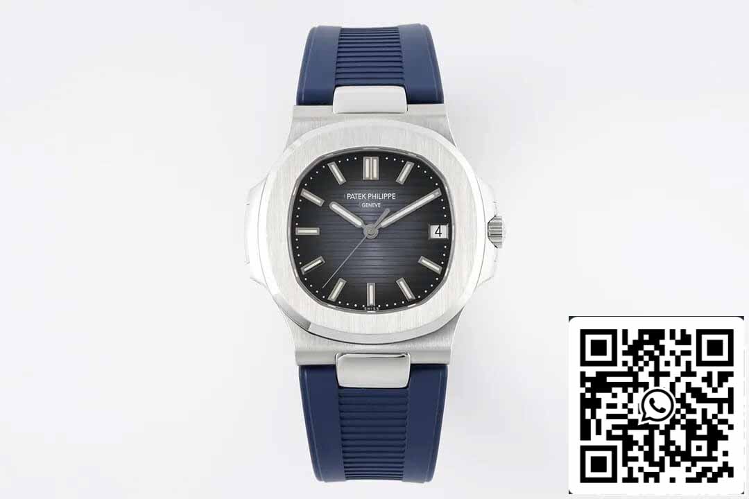 Patek Philippe Nautilus 5711 1:1 Meilleure édition PPF Factory Bracelet en caoutchouc bleu