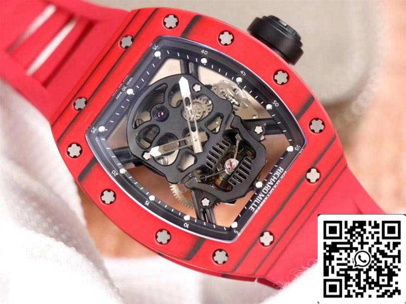 Richard Mille RM052-01 1:1 Best Edition JB Factory Red Ceramic Swiss Tourbillon