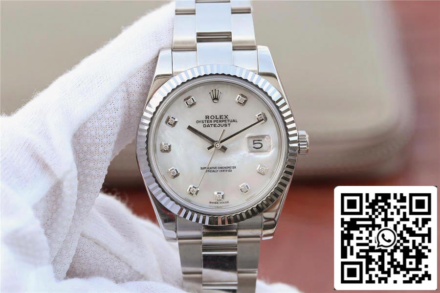 Rolex Datejust M126334-0019 1:1 Best Edition EW Factory White Mother-Of-Pearl Dial