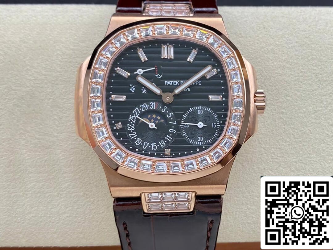 Patek Philippe Nautilus 5724R-001 1:1 Meilleure édition GR Factory Cadran noir