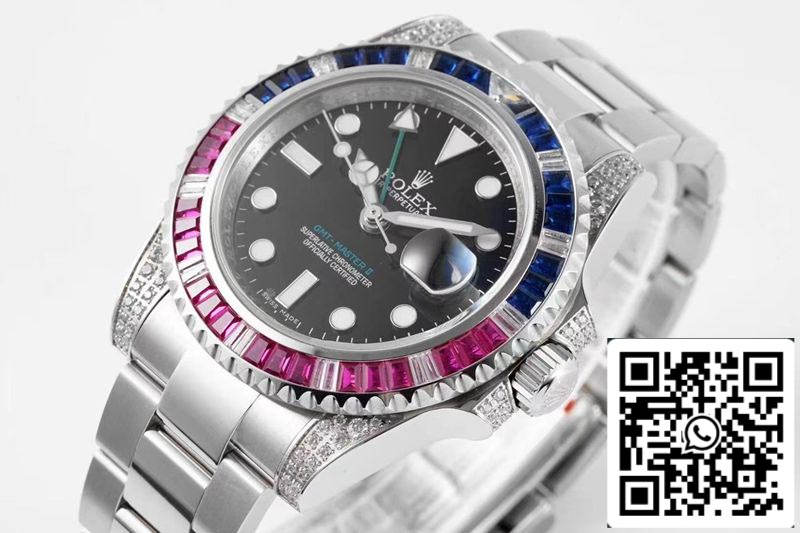 Rolex GMT Master II 116759 SAru-78209 1:1 Best Edition ROF Factory Black Dial Swiss ETA2836