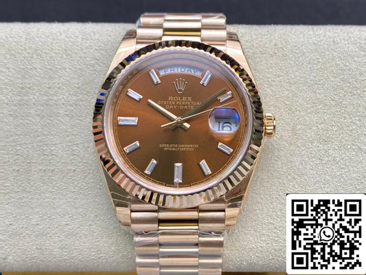 Rolex Day Date 228235 1:1 Meilleure édition EW Factory V2 Cadran marron