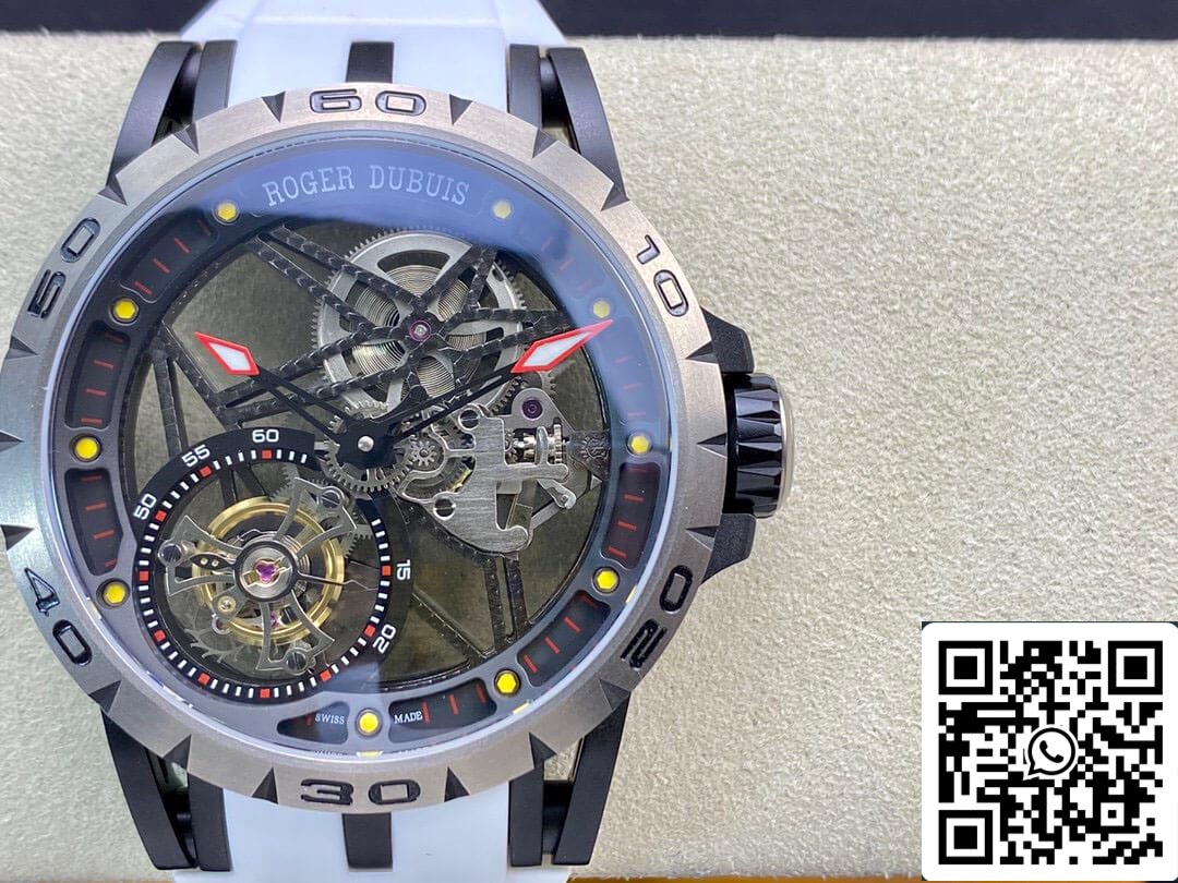 Roger Dubuis Excalibur RDDBEX0549 1:1 Meilleure édition BBR Factory Tourbillon Bracelet Blanc