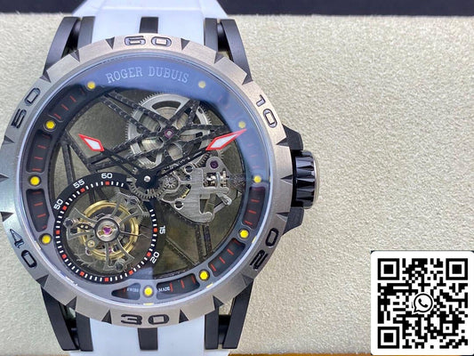 Roger Dubuis Excalibur RDDBEX0549 1:1 Best Edition BBR Factory Tourbillon White Strap