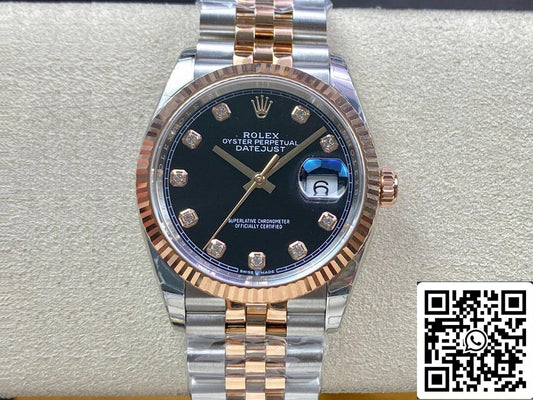 Rolex Datejust M126231-0019 1:1 Melhor Edição EW Factory Mostrador Preto