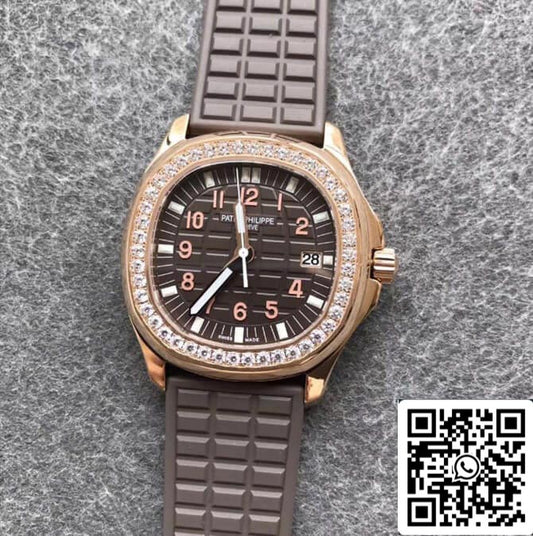 Patek Philippe Aquanaut 5068R-001 1:1 Best Edition PPF Factory Rose Gold Brown Dial