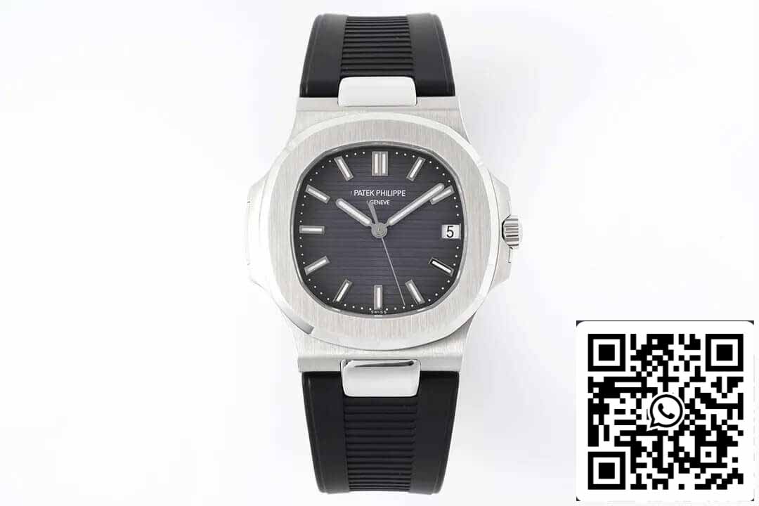 Patek Philippe Nautilus 5711 1:1 Meilleure édition PPF Factory Bracelet en caoutchouc noir