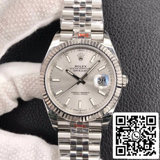 Rolex Datejust M126334-0004 1:1 Meilleure édition EW Factory Cadran gris argenté