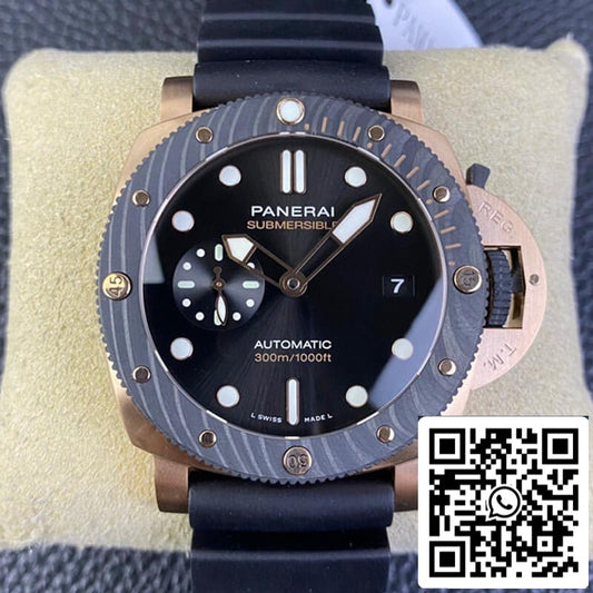 SBF Panerai Submersible PAM01070 1:1 Meilleure édition VS Factory Cadran noir