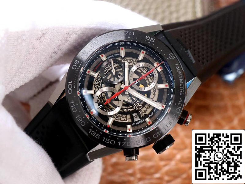 TAG Heuer Carrera CAR201V.FT6046 1:1 Meilleure édition XF Factory Cadran noir Suisse HEUER 01