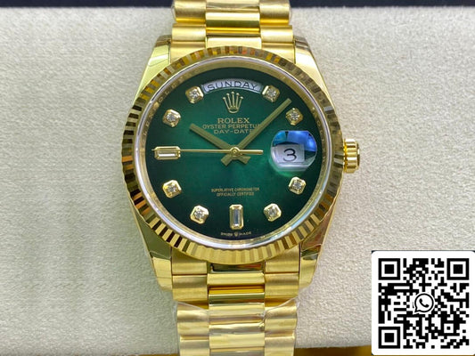 Rolex Day Date M128238-0069 1:1 Meilleure édition EW Factory Cadran vert Suisse ETA3255